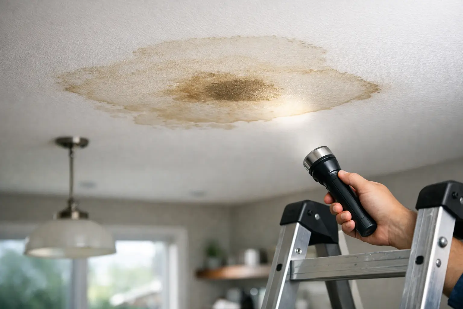 Ceiling Stains After Rainfall: What to Do